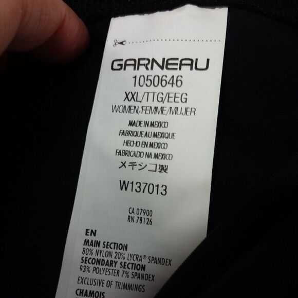 NEW Louis Garneau Women's Sprint Tri Biker Shorts Black Size XXL - Picture 6 of 7